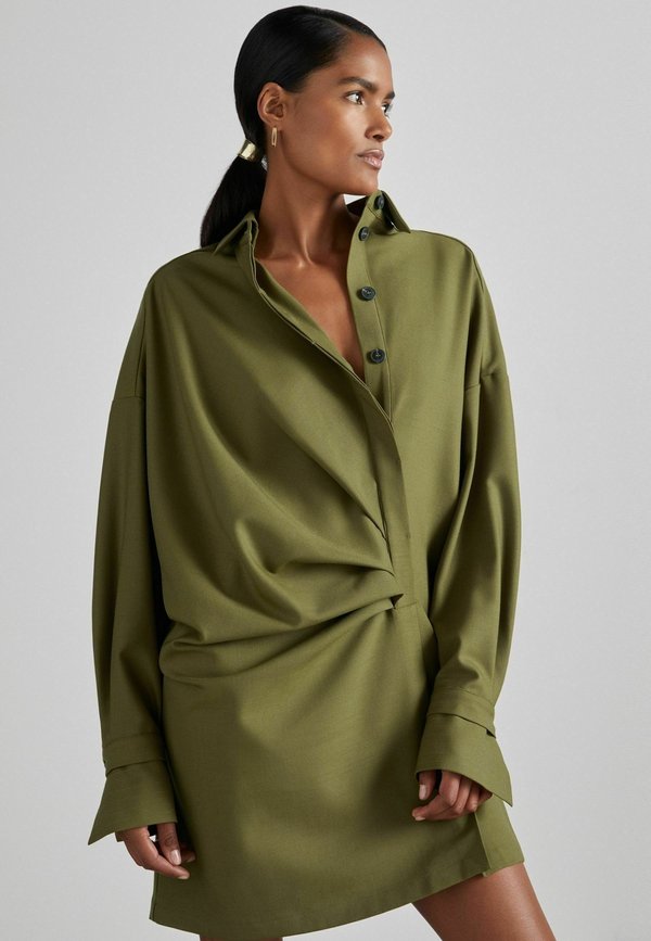 REGULAR FIT - MILA ATELIER - Blusenkleid - khaki