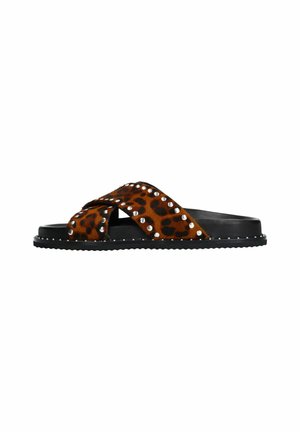Mules - cognac