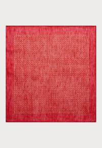 GEO PRINT LINEN SILK SQUARE SCARF - Tuch - madison red