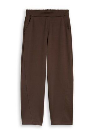 TOM TAILOR, LOOSE BARREL PANTS - Pantalon classique - cool dark brown