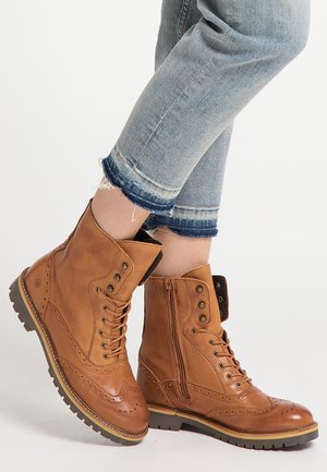 Bottines à lacets - brown