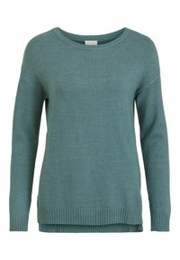 VILA Stickad tröja - dark blue