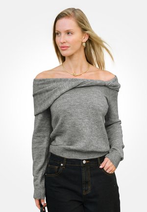 CHIC OFF-SHOULDER - Maglione - grey