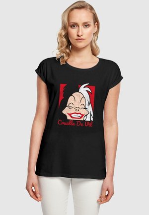 101 DALMATIONS - CRUELLA DE VIL HEAD - Print T-shirt - black