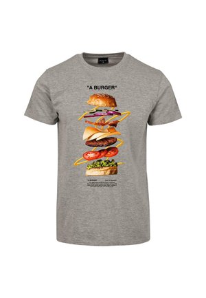 Mister Tee, A BURGER - T-Shirt print - heather grey