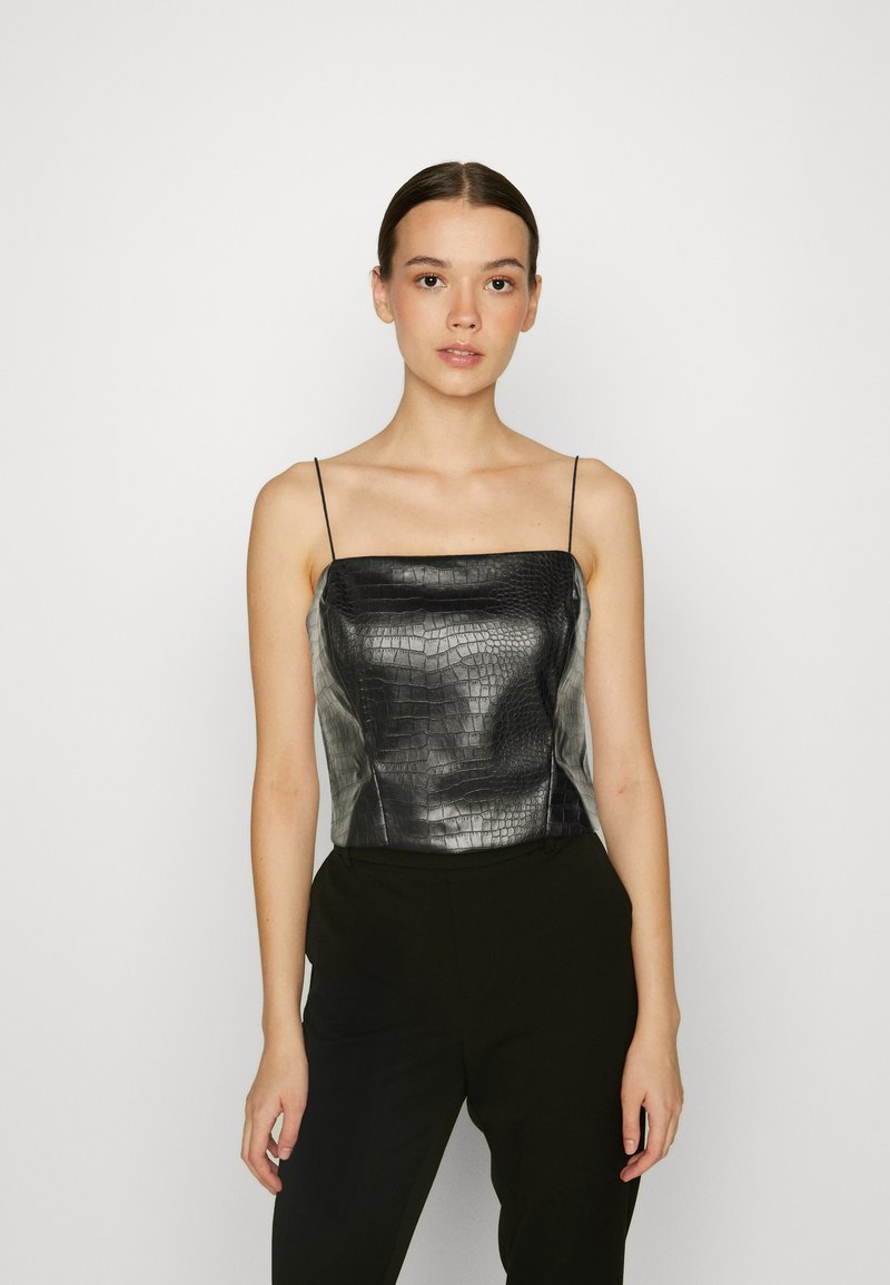 Gina Tricot Top/czarny Zalando.pl