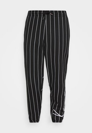 Karl Kani SIGNATURE PINSTRIPE PANTS UNISEX - Dresside alumine osa - black