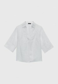 LILL LINEN V NECK - Blus - white