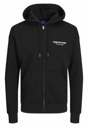 Jack & Jones JORVESTERBRO ZIP HOOD - Felpa con zip - black