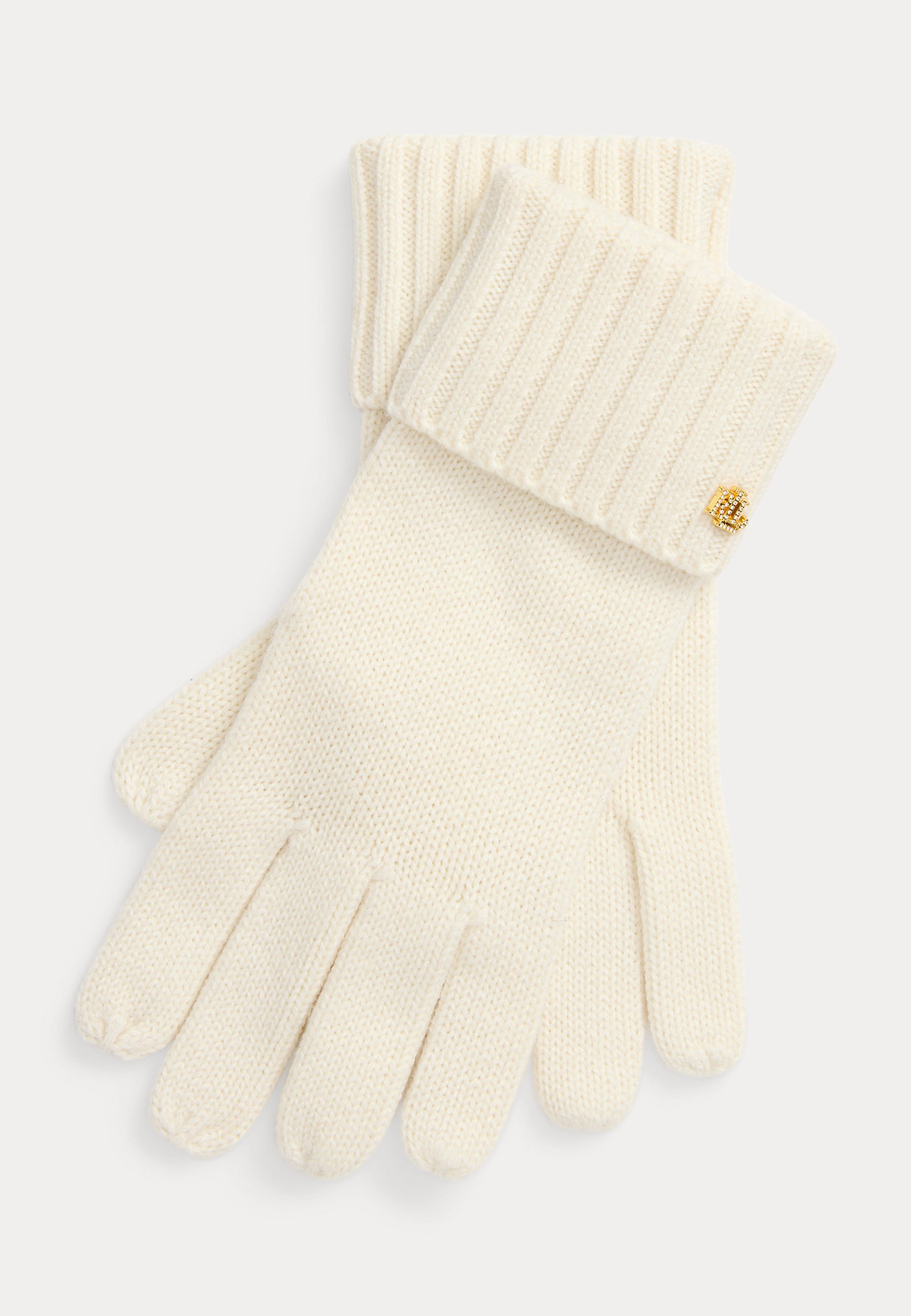Lauren Ralph Lauren WOOL-BLEND GLOVES - Fingerhandschuh - cream/offwhite -  Zalando