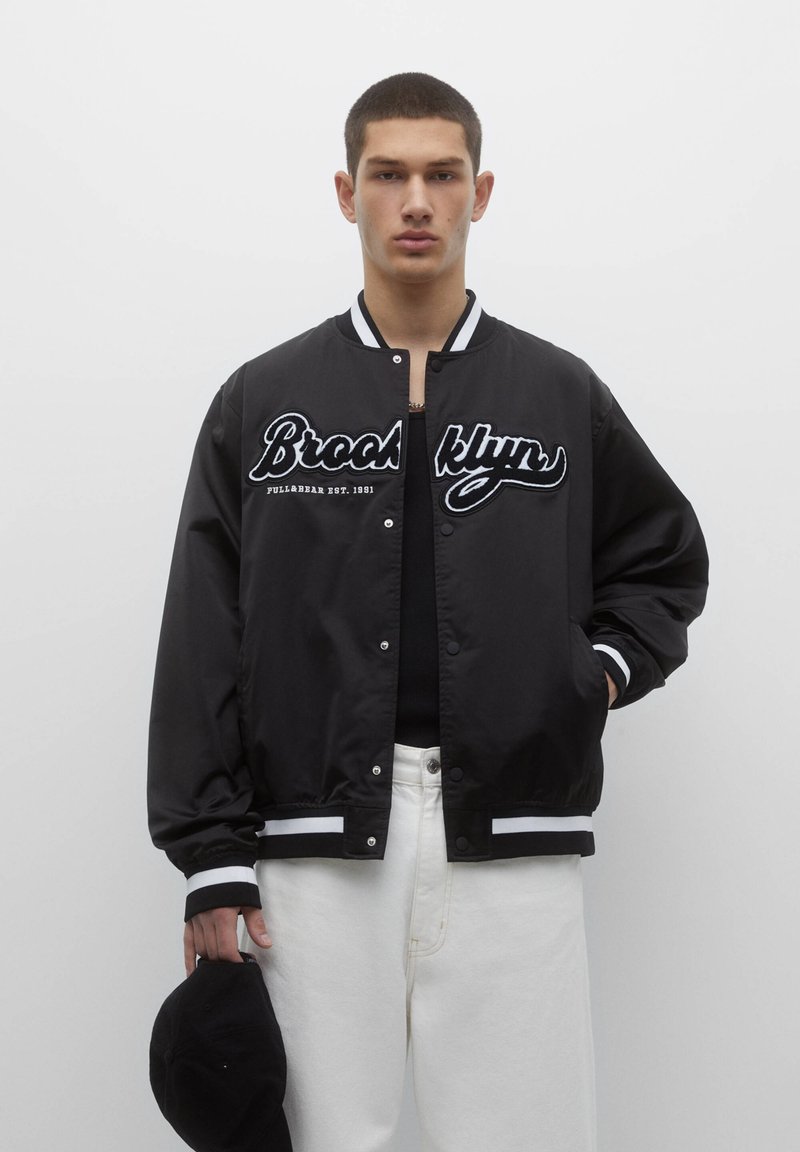 PULL&BEAR BASEBALL Bomberjacks black/zwart Zalando.nl