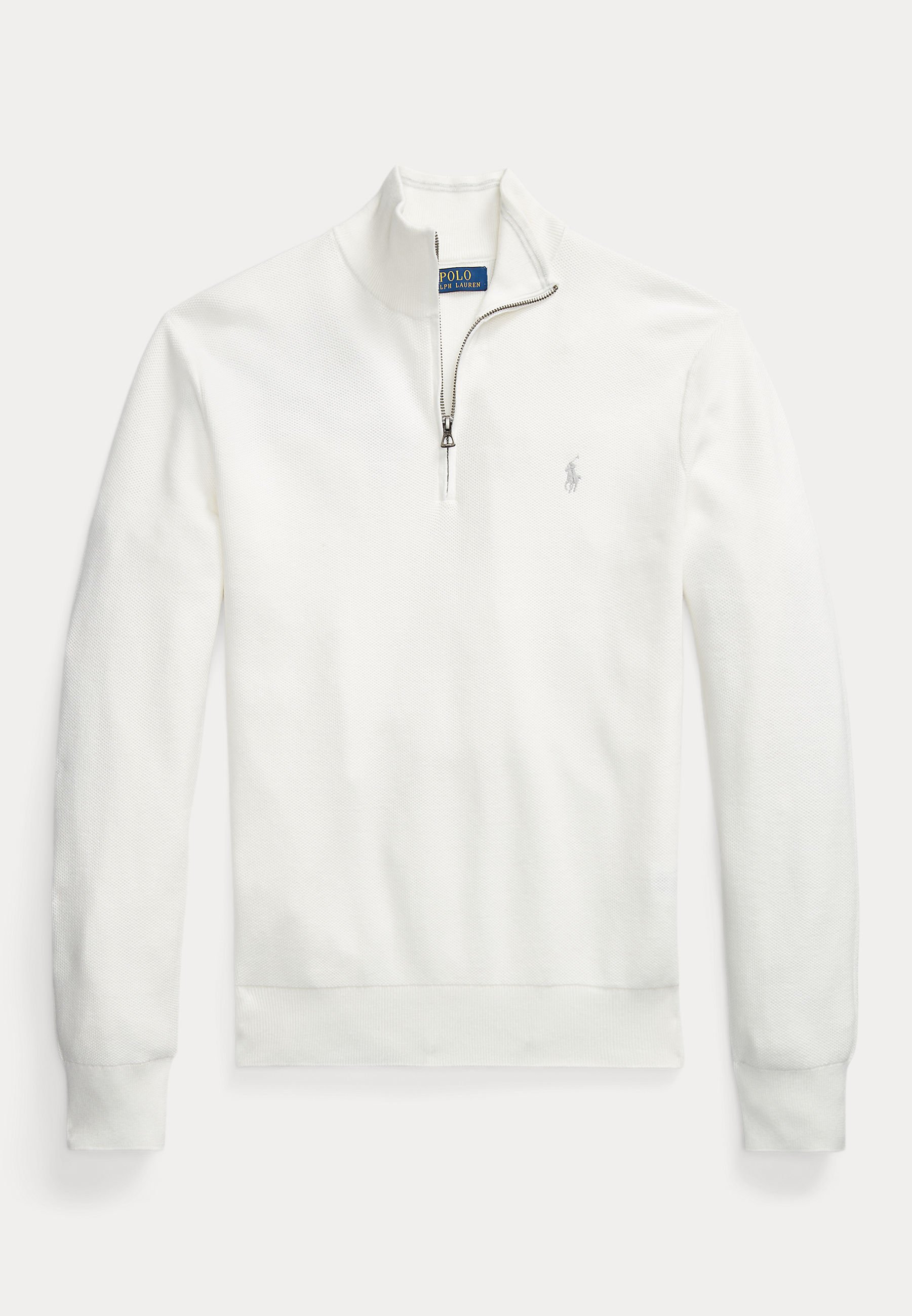 Polo Ralph Lauren MESH KNIT COTTON QUARTER ZIP SWEATER - Pulover
