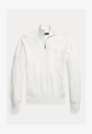 Polo Ralph Lauren MESH KNIT COTTON QUARTER-ZIP SWEATER - Pullover - deckwash white