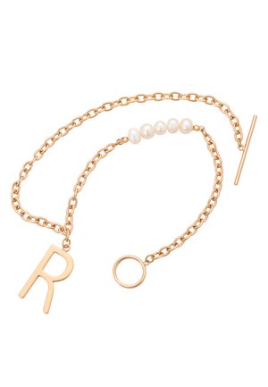 Colier - rose gold white