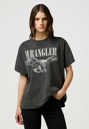 Wrangler LOOSE FIT - T-shirt con stampa - faded black