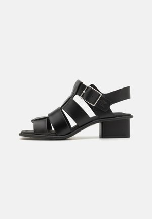 HEEL SQUARE  - Sandalen - triple black