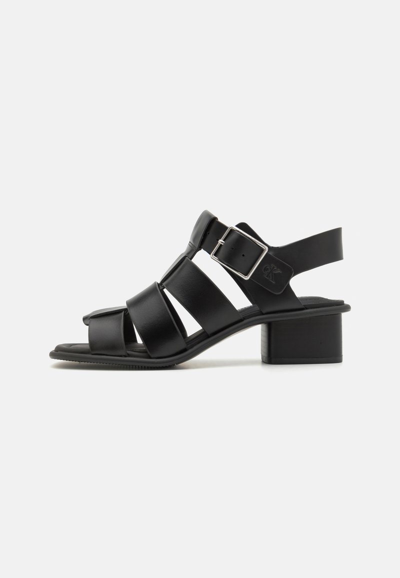 Calvin Klein Jeans - HEEL SQUARE  - Sandalen - triple black, Vergroten