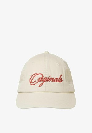 Căciulă din bumbac crem cu o margine curbată, având brodat pe partea din față textul roșu "Originals". Design cu șase panouri și orificii de ventilație.