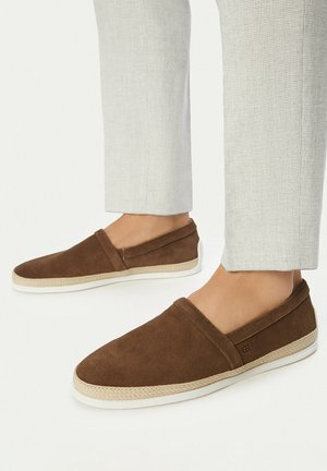 Gino Rossi, GINO ROSSI MEN'S BROWN LOW SHOES - Espadrilles - brown