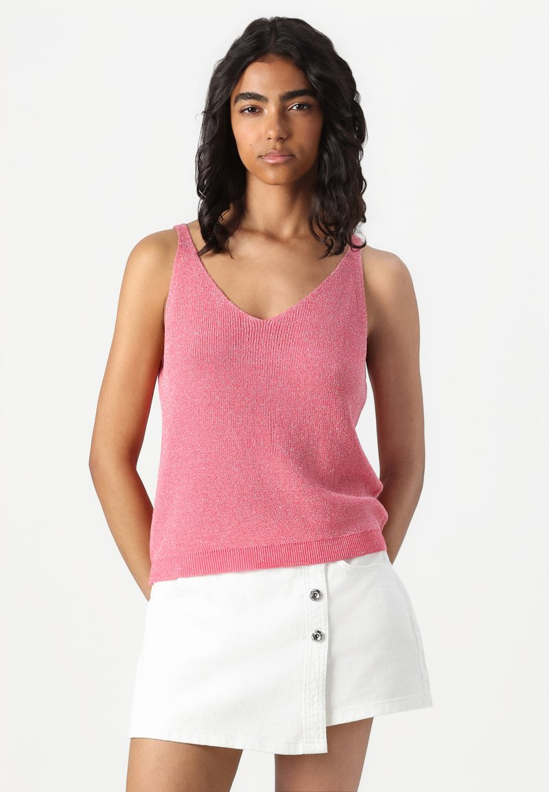 Top Débardeur En Soie Rose Nude Tara Jarmon Taille 38 - Très Bon état