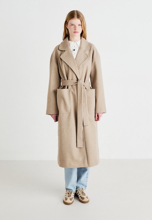 VIPOKA LONG COAT - Classic coat - savannah tan melange