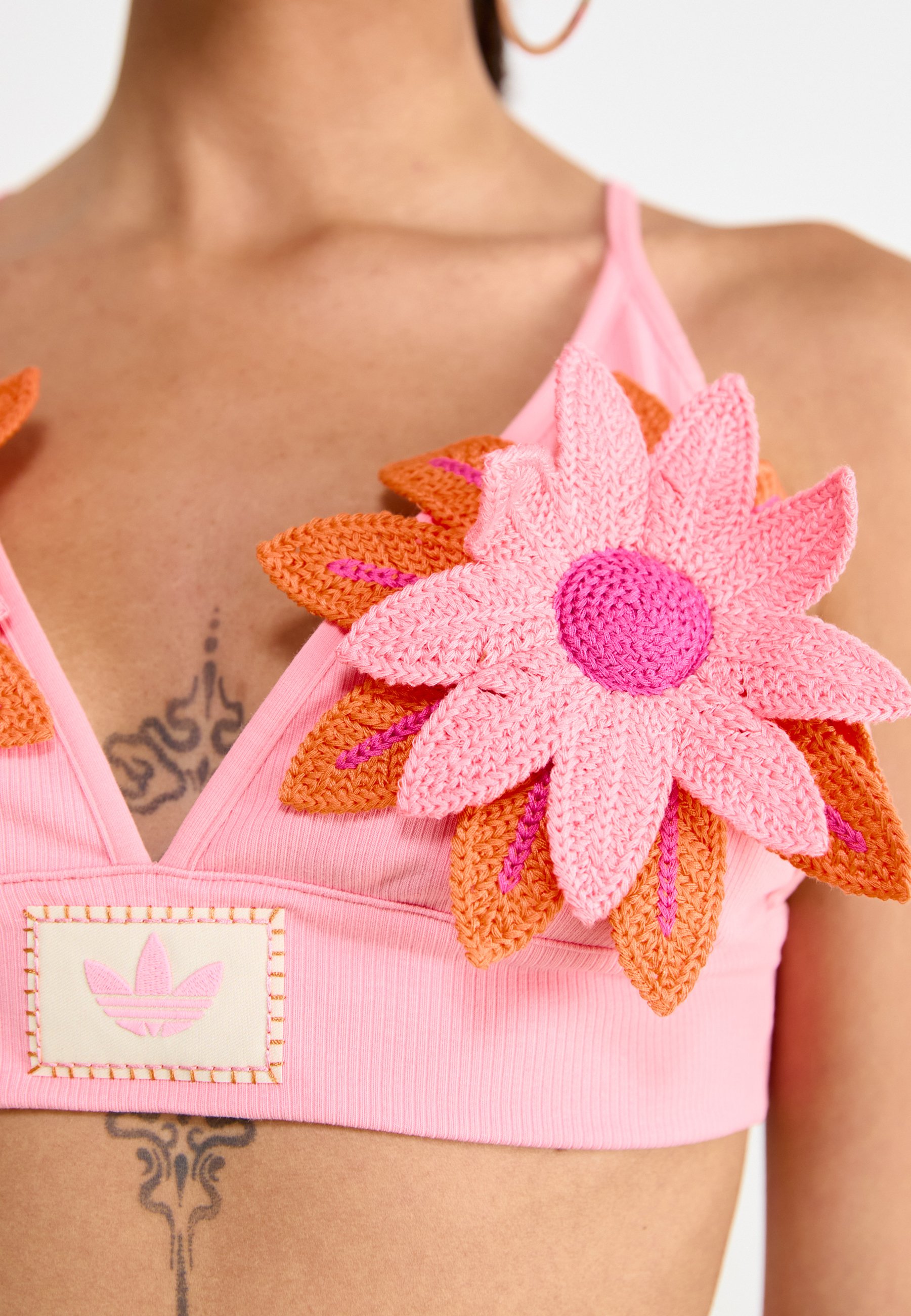 売れ筋商品|||アディダスオリジナルス Tシャツ レディース トップス BRALET - Top - semi pink spark adidas Originals BRALET - Top - semi pink spark/light pink