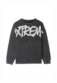 Terranova ACID-WASH CON GRAFFITI - Felpa - antracite