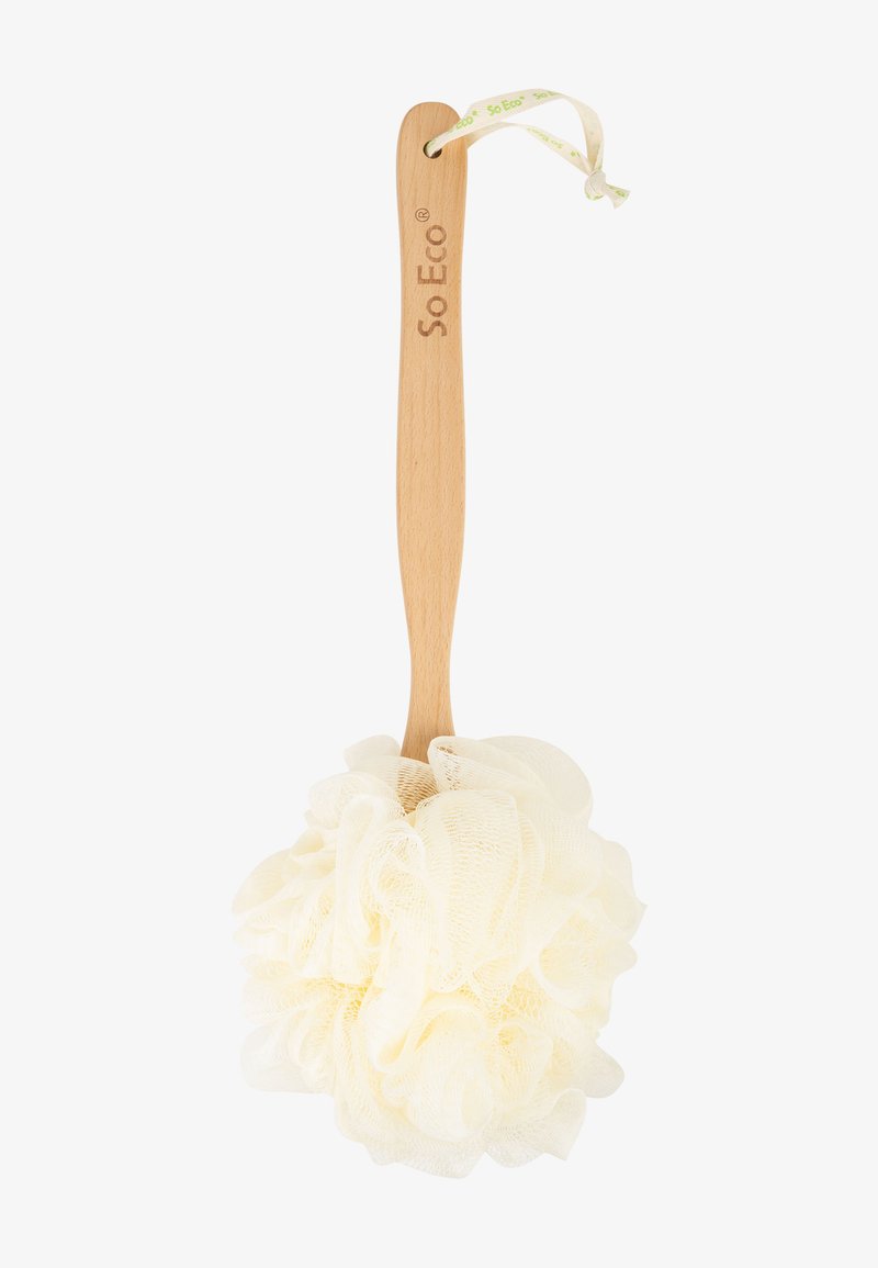 So Eco - SO ECO LONG HANDLE SHOWER POUF - Tillbehör - kroppsvård - beige, Förstora