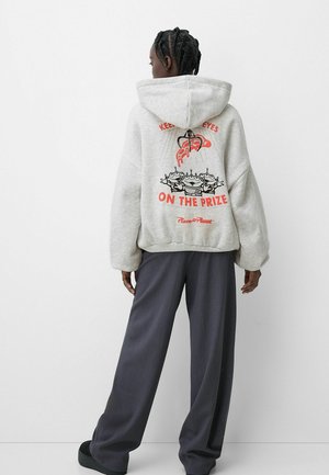 Bershka PRINTED - Hoodie - dark grey