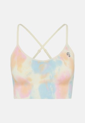 OCEANSAPART MAYA - Reggiseno sportivo con sostegno leggero - light silky yellow tie dye