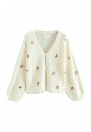 BLEND EMBROIDERED FLORAL - Cardigan - ecru