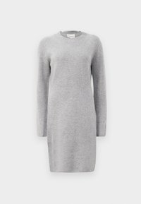 CREW NECK DRESS LONG SLEEVE - Neulemekko - light grey melange