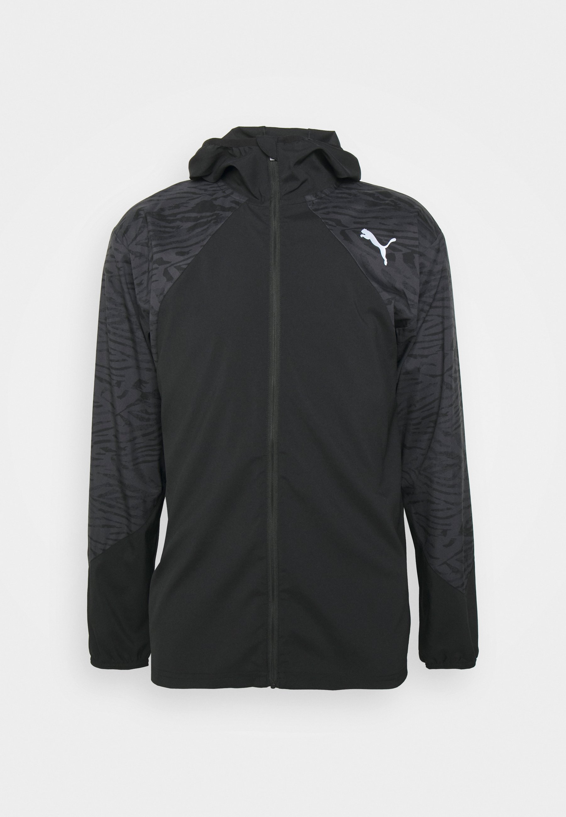 run graphic hooded jacket
