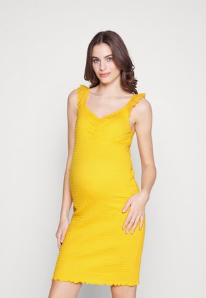 MAMALICIOUS MLINDIE CAP DRESS - Φόρεμα από ζέρσεϊ - citrus