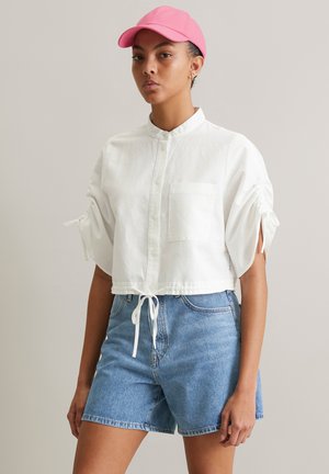 KURZARM RELAXED MIT TUNNELZUG-DETAILS - Chemisier - silky white