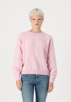 Pieces PCANONA O-NECK - Svetrík - pink/lavender