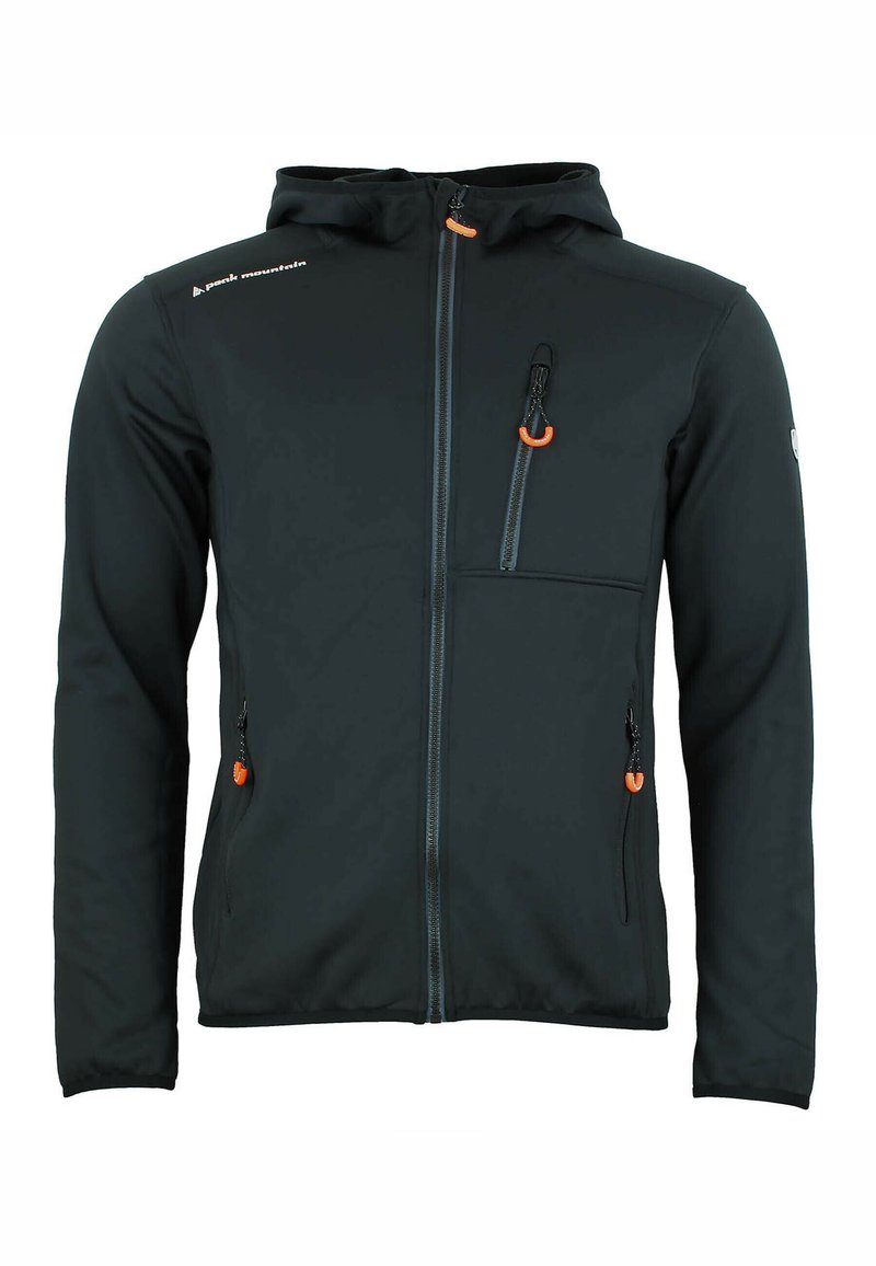 Peak Mountain BLOUSON POLARSHELL HOMME CAMPO - Veste mi-saison - noir orange