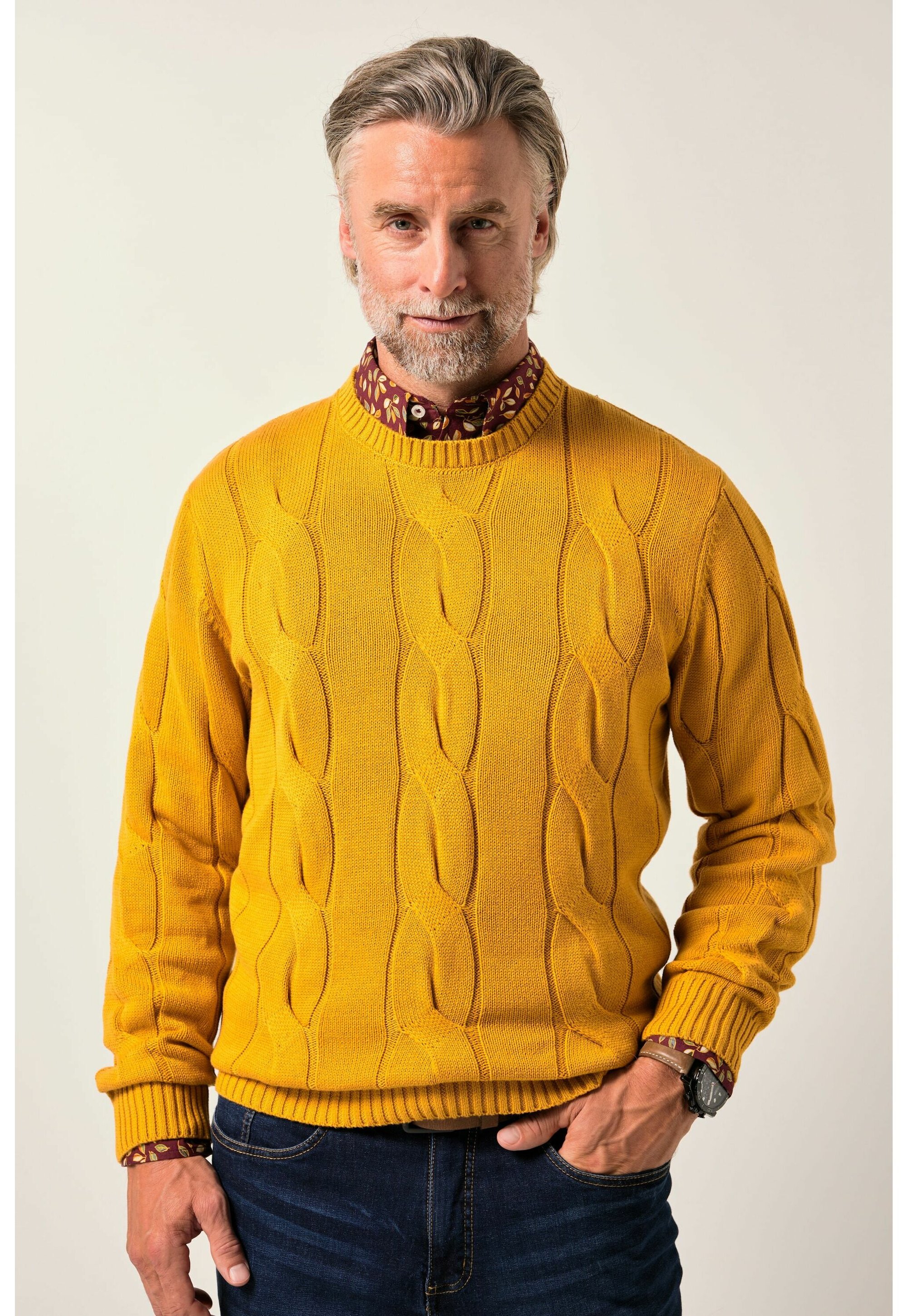 BOSTON PARK Strickpullover curry/gelb