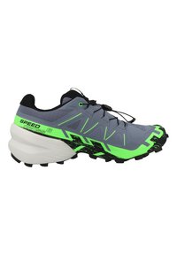Salomon SPEEDCROSS 6 GTX - Trail hardloopschoenen - flint stone/green gecko/black