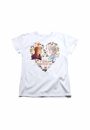 FROZEN VALENTINE S DAY ELSA ANNA SISTERS CONNECTED BY LOVE - Print T-shirt - white