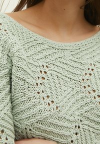 Stradivarius Stickad tröja - light green