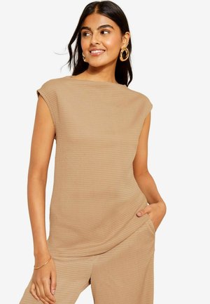 Friends Like These SHORT SLEEVE TEXTURED REGULAR FIT - T-paita - camel
