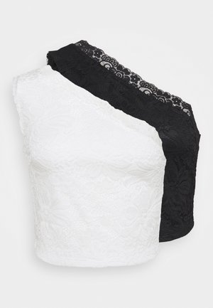 2 PACK - Top - black/white