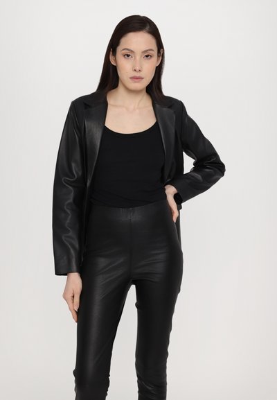 STUDIO ID GIGI STRETCH LEGGINGS - Skindbukser - black