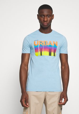 JCOHOFF TEE CREW NECK SLIM - Triko s potiskem - dusk blue