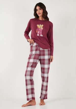 SET REGULAR FIT - Nattøj sæt - bordeaux