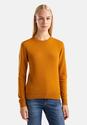 MERINO CREW NECK - STRICKPULLOVER - Striktrøje - brown