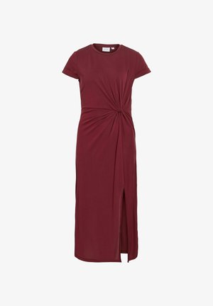 VILA, VIMODALA C/S MIDI DRESS/VOL/1 - Robe en jersey - tawny port