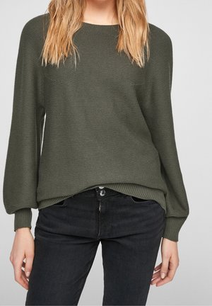 Striktrøje - khaki