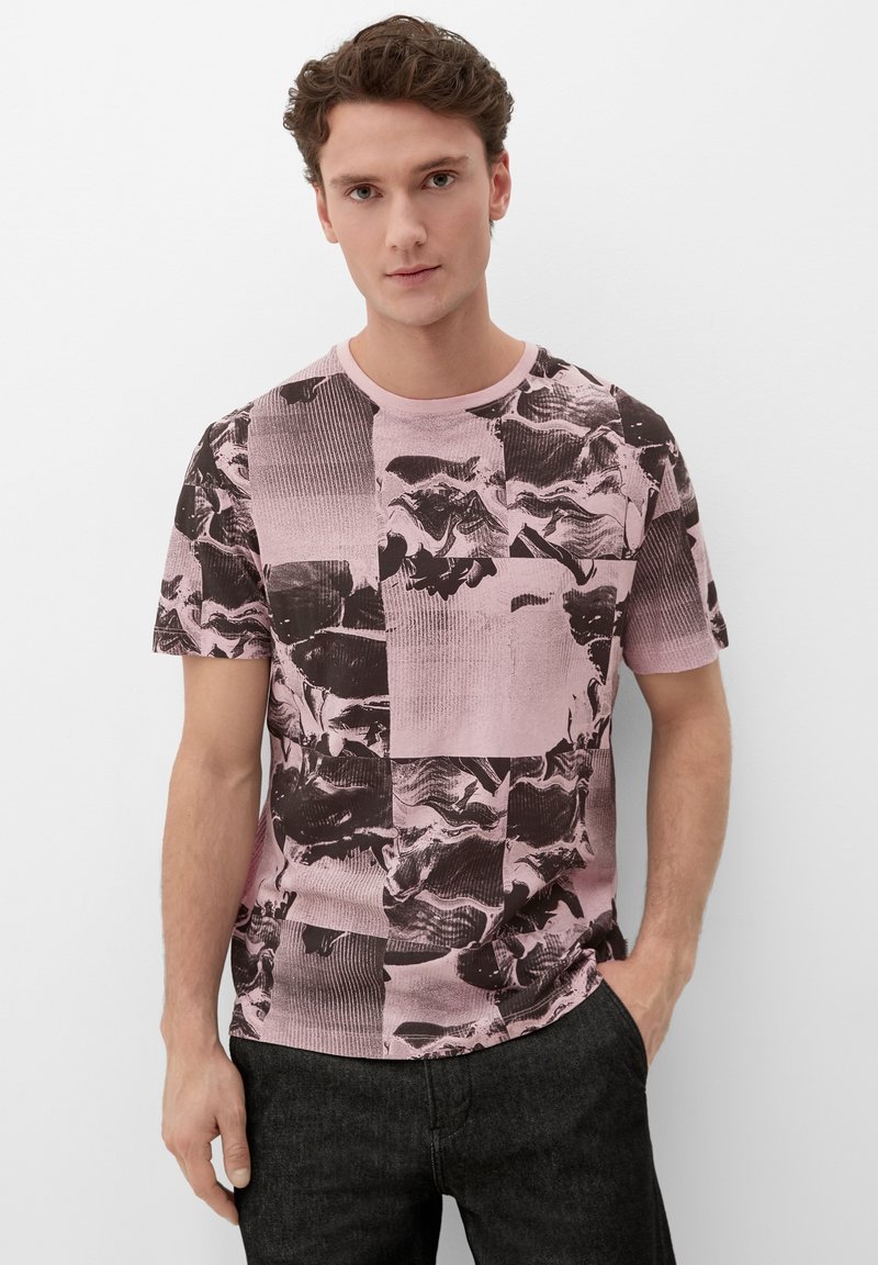 s.Oliver MIT ALLOVERPRINT - T-Shirt print - rosa